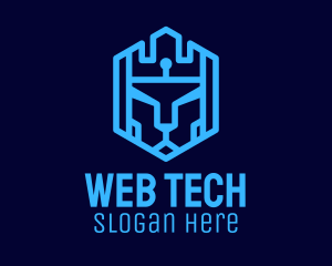 Lion Tech Shield logo design