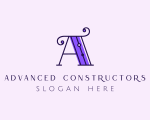 Decorative Typography Letter A logo design