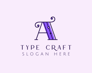 Decorative Typography Letter A logo