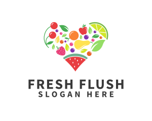 Fresh Healthy Fruits logo design