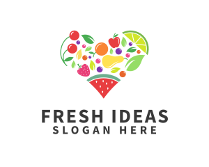 Fresh Healthy Fruits logo design