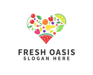 Fresh Healthy Fruits logo design