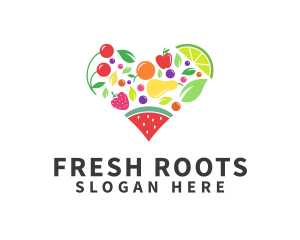 Fresh Healthy Fruits logo design