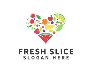 Fresh Healthy Fruits logo design