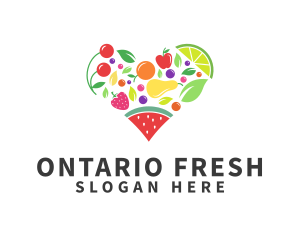 Fresh Healthy Fruits logo design