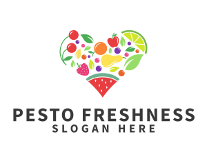 Fresh Healthy Fruits logo design