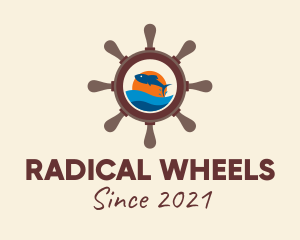 Marine Fishing Wheel logo design