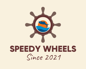 Marine Fishing Wheel logo design