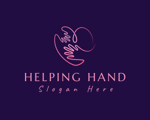 Heart Charity Hand logo design