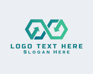 Infinity Hexagon Arrow logo