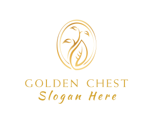 Golden Leaves Plant logo design