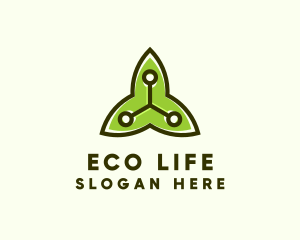 Environmental Biotech Leaf logo design