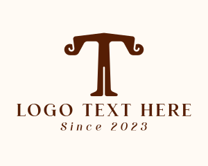 Letter T Body Shape logo