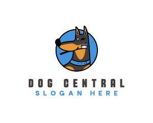 Dog Brushing Teeth logo design