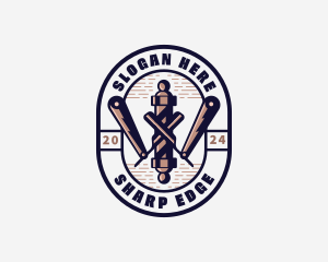 Barbershop Razor Haircut logo design