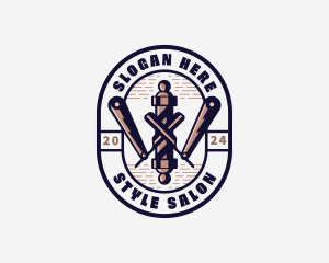 Barbershop Razor Haircut logo