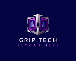 Cyber Tech Cube logo design