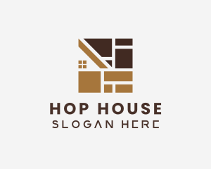 House Floor Tile Carpentry logo design