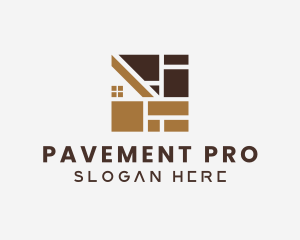 House Floor Tile Carpentry logo design