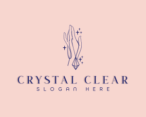 Crystal Hand Pendant logo design