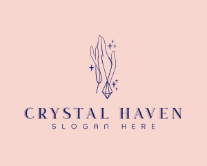 Crystal Hand Pendant logo design