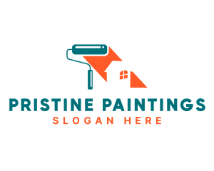 Home Paint Roller logo design