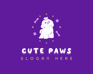 Cute Puppy Dog logo design