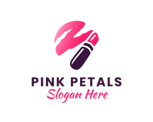 Pink Beauty Lipstick logo design