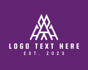 Geometric Letter AA Monogram logo