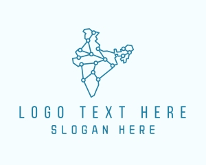 Technology India Map logo