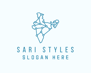 Technology India Map logo