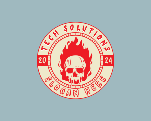 Flaming Skull Fire logo