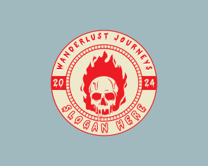 Flaming Skull Fire logo