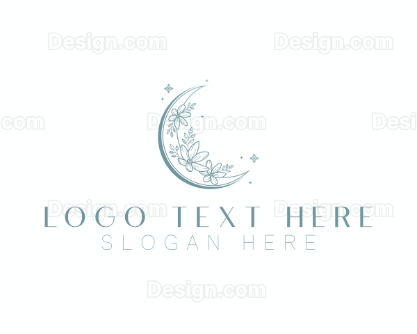 Holistic Floral Moon Logo