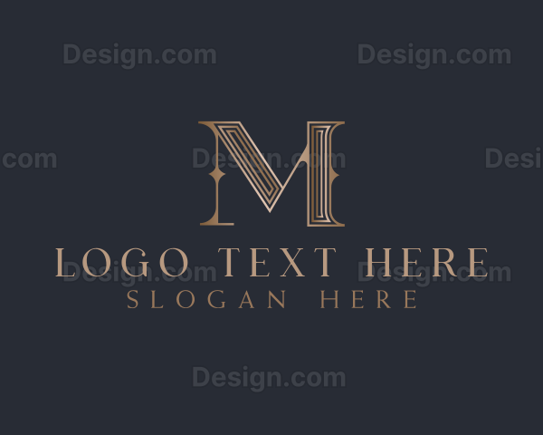 Luxury Elegant Decorative Letter M Logo