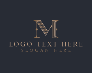Luxury Elegant Decorative Letter M logo
