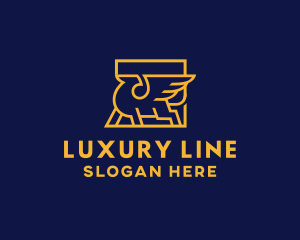 Luxury Griffin Creature logo design