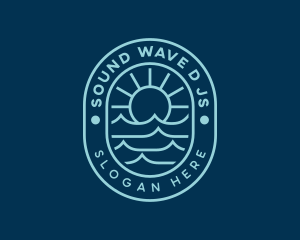 Beach Surfing Waves logo design