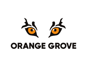 Orange Tiger Eyes logo design