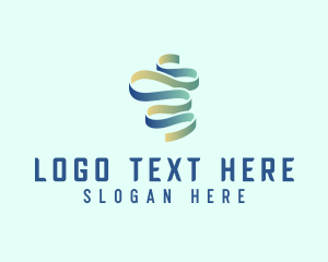 Isometric Ribbon Swirl logo