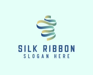 Isometric Ribbon Swirl logo design