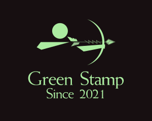 Green Archer Arrow logo design