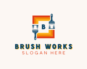 Paint Brush Handyman logo design