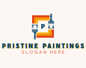 Paint Brush Handyman logo design