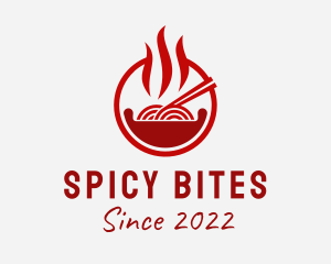 Spicy Noodles Street Food  logo design