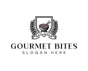 Gourmet Cuisine Noodles logo design