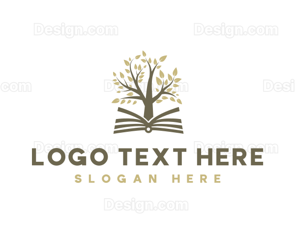 Book Educational Tree Logo