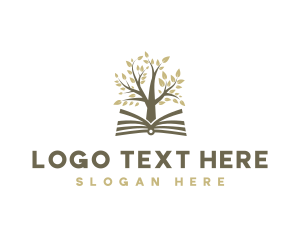 Book Educational Tree Logo