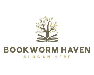 Book Educational Tree logo design