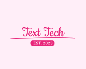 Girly Script Text logo design